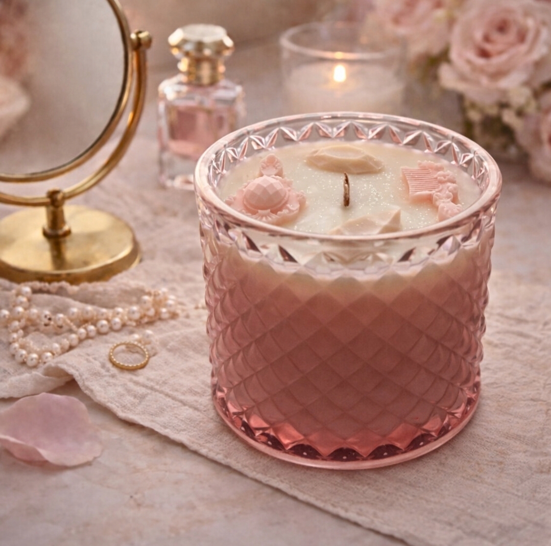 Sojowa Świeca z Drewnianym Knotem - LADY DIAMONDS 275ml - obrazek 3